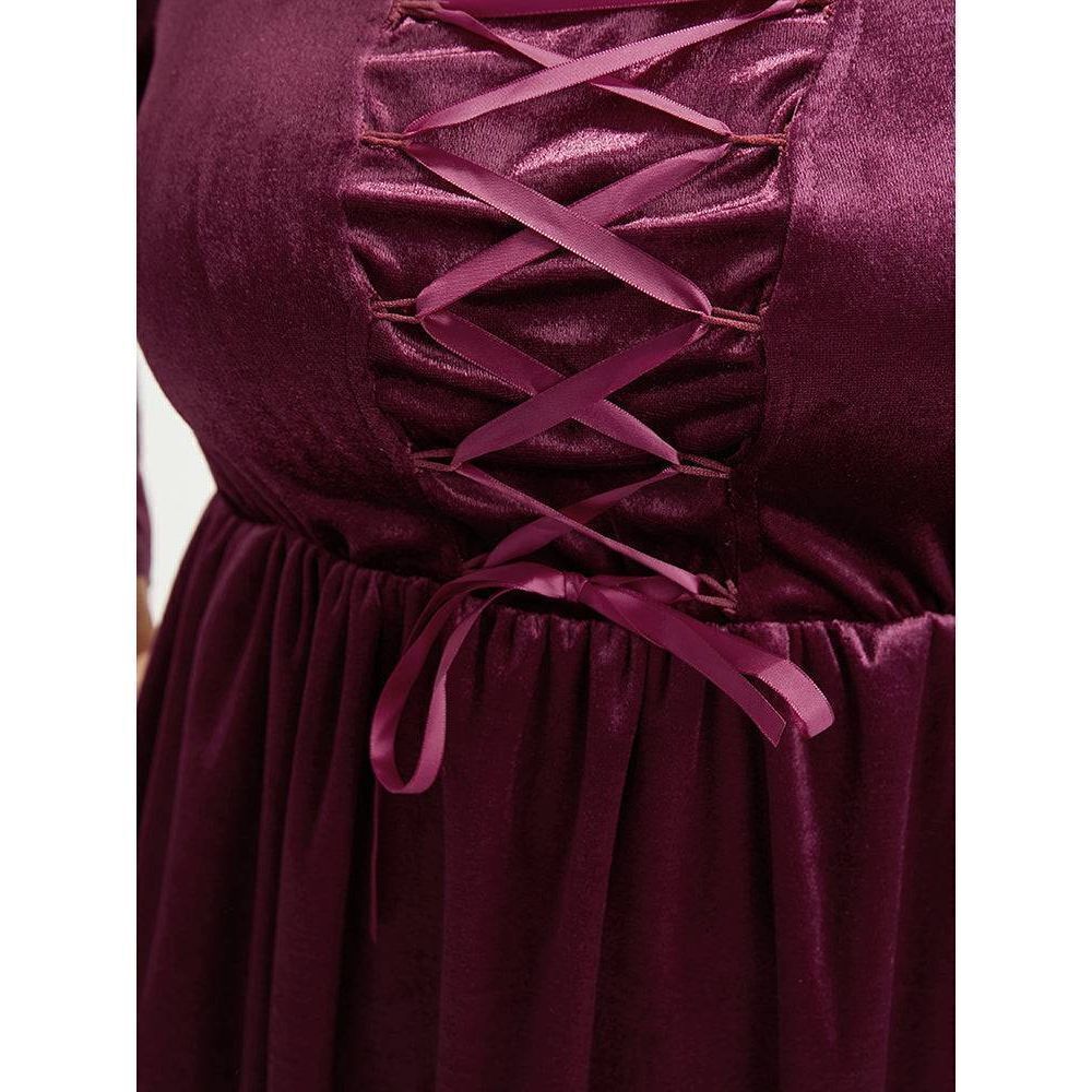 Bloomchic Halloween Velvet Bell Sleeve Dress - Picture 9 of 10